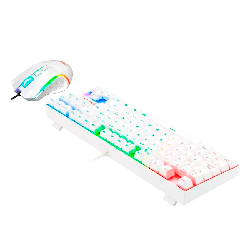 COMBO REDRAGON 2 EN 1 KUMARA + GRIFFIN, SPANISH K552RGB-BA-W-SP BLANCO - 4