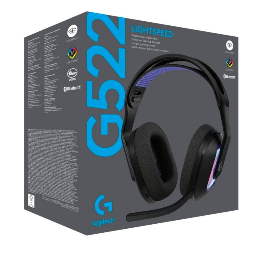 AURICULARES INALÁMBRICOS LOGITECH G522 LIGHTSPEED 70H NEGRO - 5