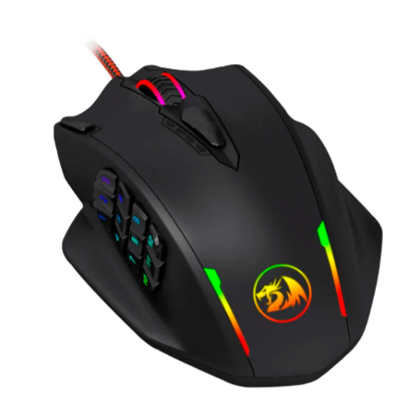 MOUSE GAMER REDRAGON IMPACT M908 CON 18 BOTONES NEGRO RGB - 2