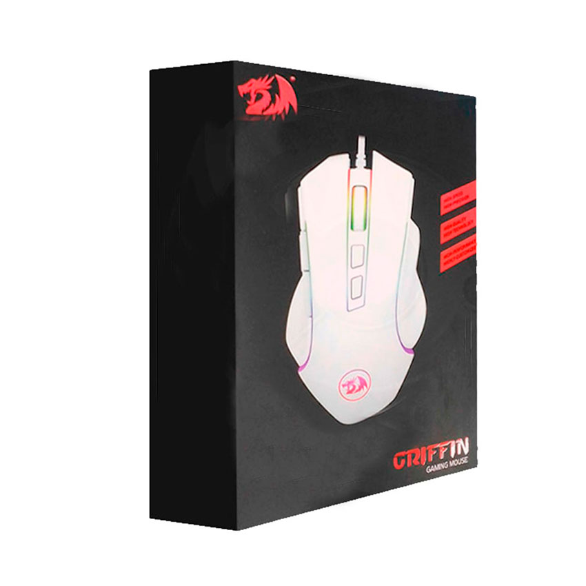 MOUSE GAMER REDRAGON GRIFFIN M607W – WHITE – RGB - 4
