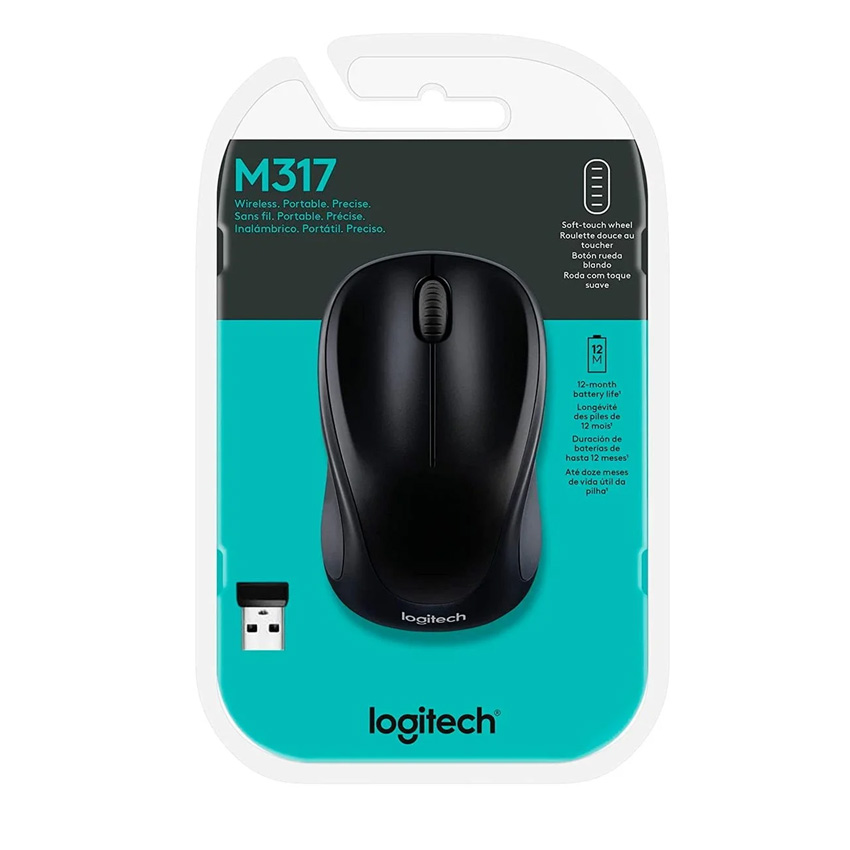 MOUSE INALÁMBRICO LOGITECH M317 NEGRO - 3