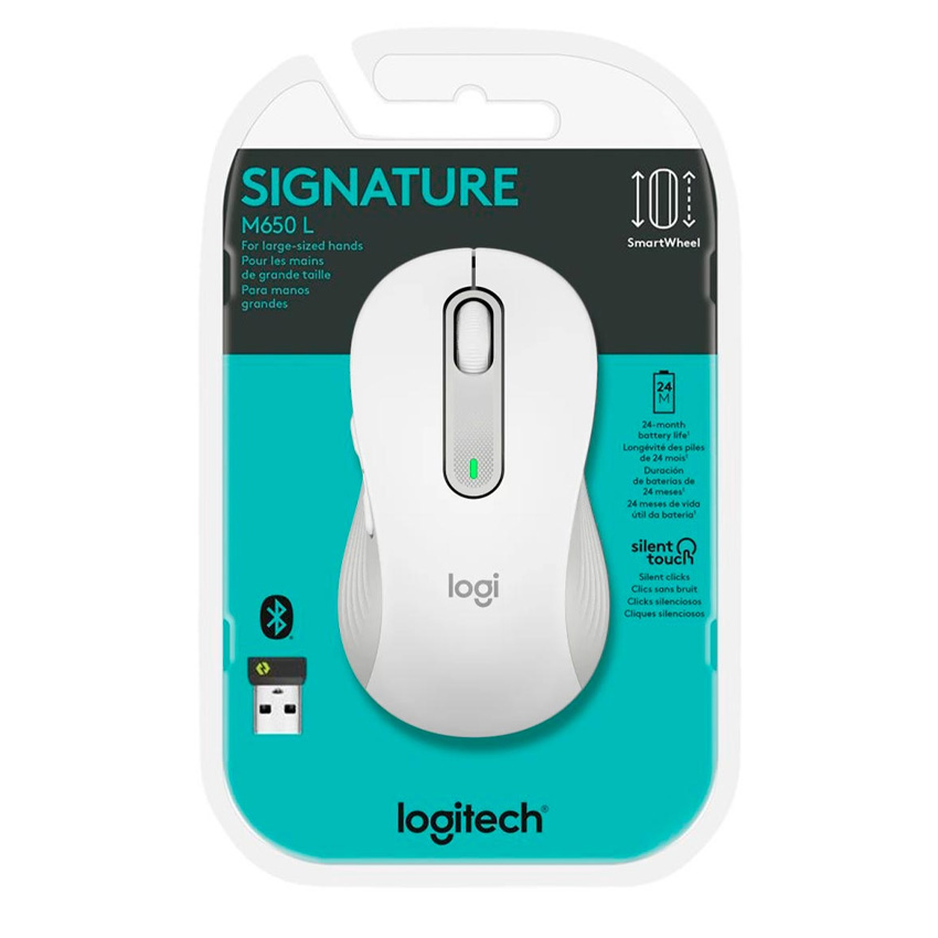 MOUSE LOGITECH SIGNATURE M650 L INALÁMBRICO BLANCO - 5