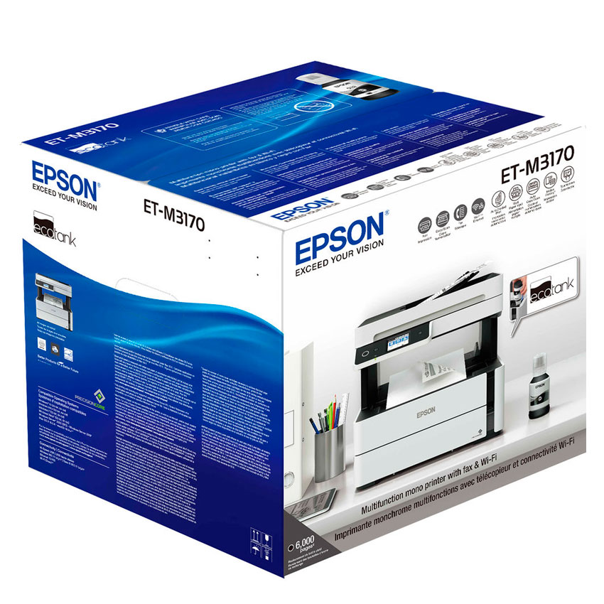 IMPRESORA MULTIFUNCIONAL EPSON ECOTANK M3170 MONOCROMÁTICA CON WIFI, FAX Y DOBLE CARA - 6