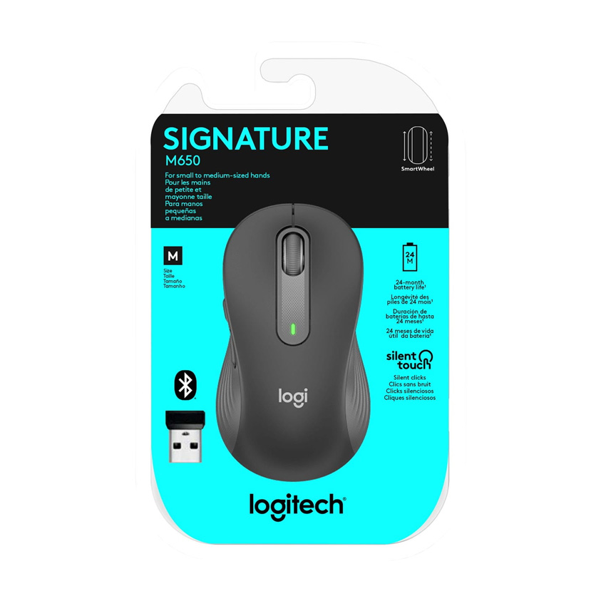 MOUSE LOGITECH SIGNATURE M650 SILENT WIRELESS/BLUETOOTH NEGRO - 5