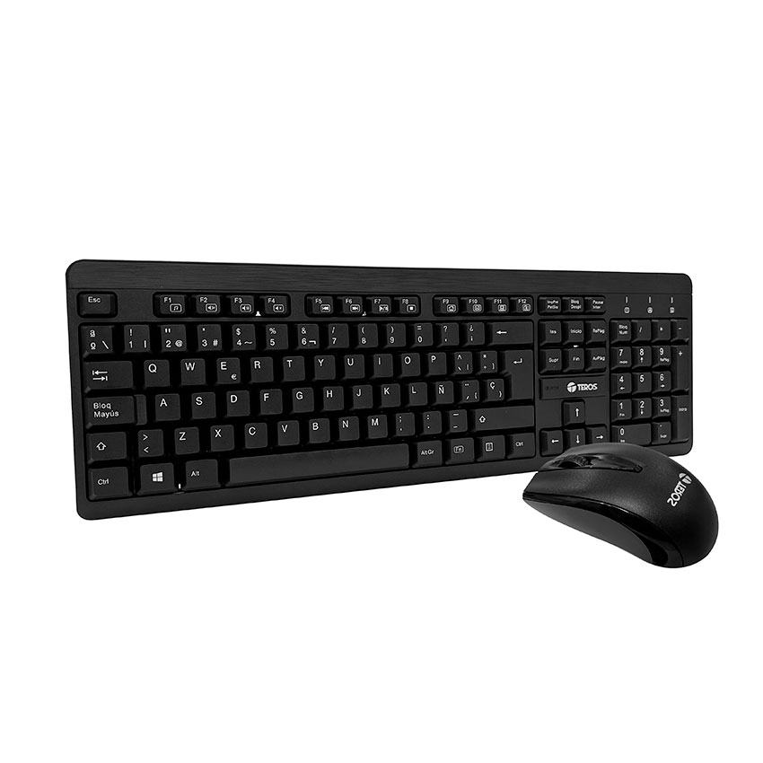 KIT INALÁMBRICO TECLADO + MOUSE TEROS TE-4061N 2.4GHZ NEGRO - 1