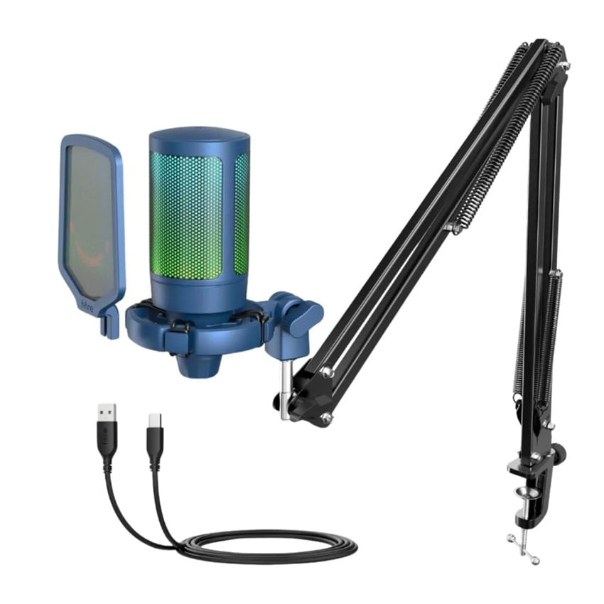 MICRÓFONO FIFINE A6T BLUE SOPORTE DE BRAZO - 2