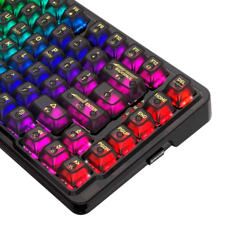 TECLADO MECÁNICO REDRAGON ELF PRO K649CTB RGB-PRO WIRELESS, 75%, INGLÉS - 5