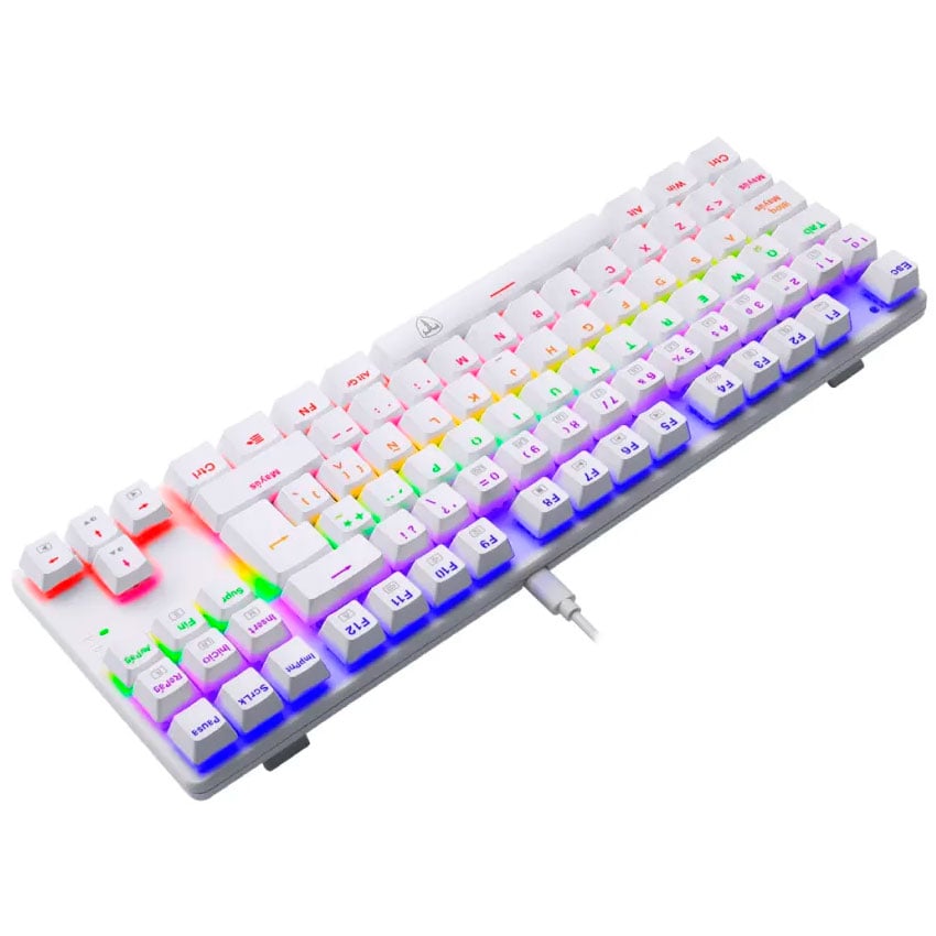 TECLADO T-DAGGER BORA WHITE T-TGK313W-RD-SP RAINBOW MECÁNICO ESPAÑOL RED - 4