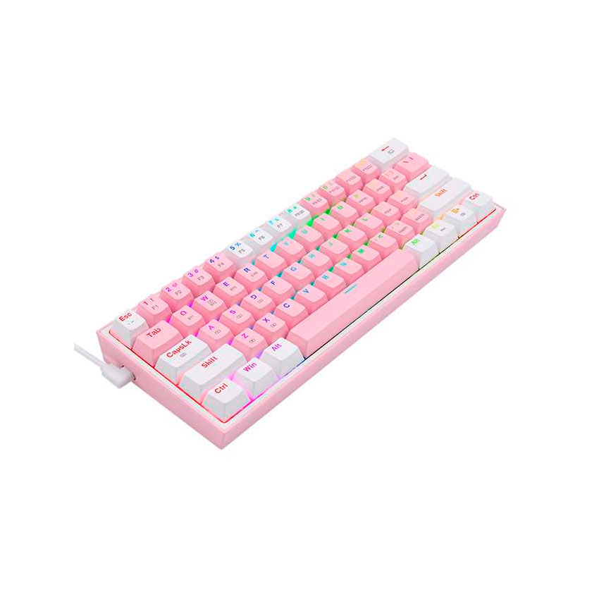 TECLADO MECÁNICO GAMER REDRAGON FIZZ PRO K616-RGB-PW WIRELESS 60% RGB –white/rosa (ESPAÑOL) - 5