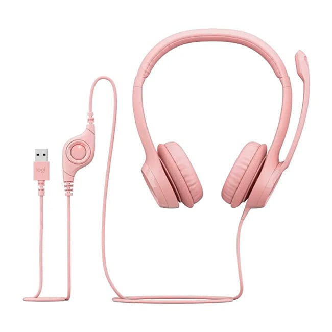 AUDIFONO LOGITECH H390 USB CANCELACIÓN DE RUIDO – ROSA - 2