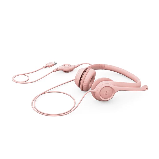 AUDIFONO LOGITECH H390 USB CANCELACIÓN DE RUIDO – ROSA - 3