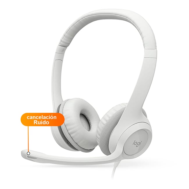 AUDIFONO LOGITECH H390 USB CANCELACIÓN DE RUIDO – BLANCO - 1