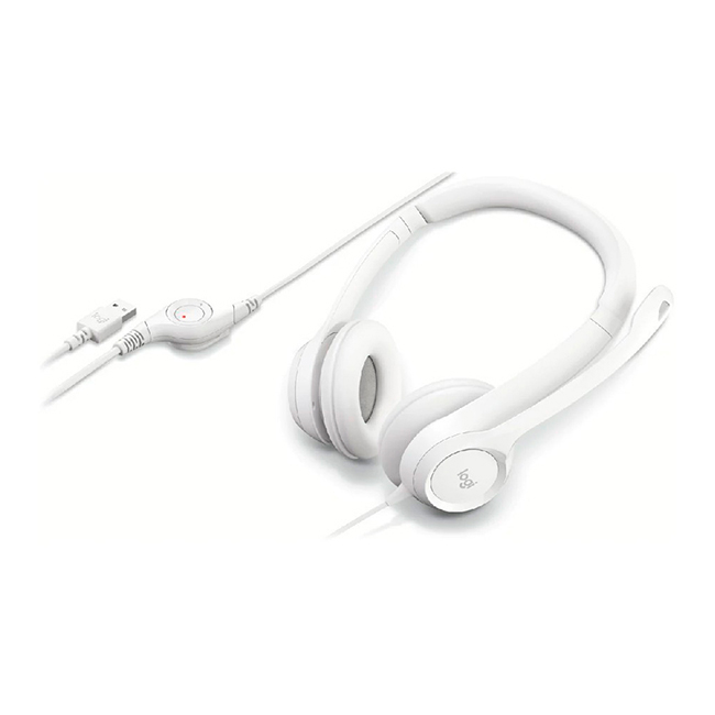 AUDIFONO LOGITECH H390 USB CANCELACIÓN DE RUIDO – BLANCO - 2