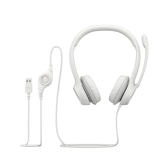 AUDIFONO LOGITECH H390 USB CANCELACIÓN DE RUIDO – BLANCO - 4
