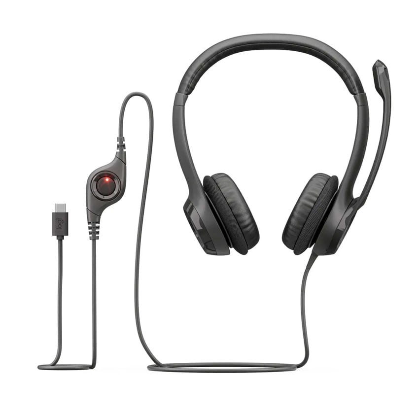 AUDÍFONO CON MICRÓFONO LOGITECH H390 USB-C CON CANCELACIÓN DE RUIDO NEGRO - 1