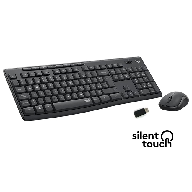TECLADO LOGITECH + MOUSE MK295 WIRELESS USB BLACK (920-009792) - 1