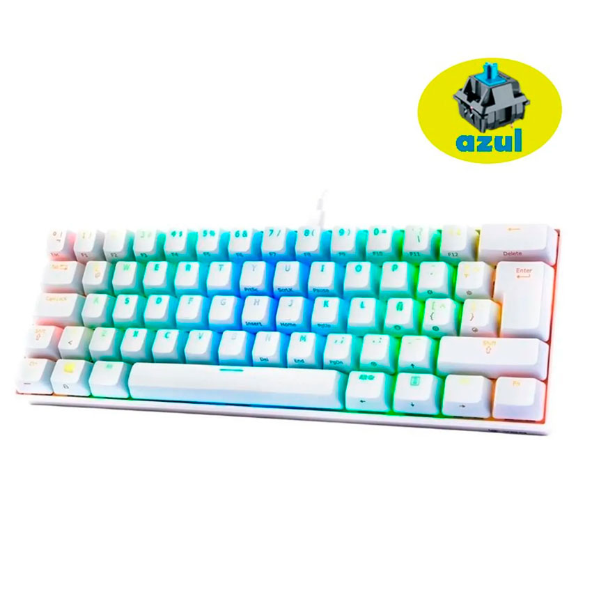 TECLADO VSG MINTAKA MECANICO 60% SWITCH BLUE - WHITE - 1