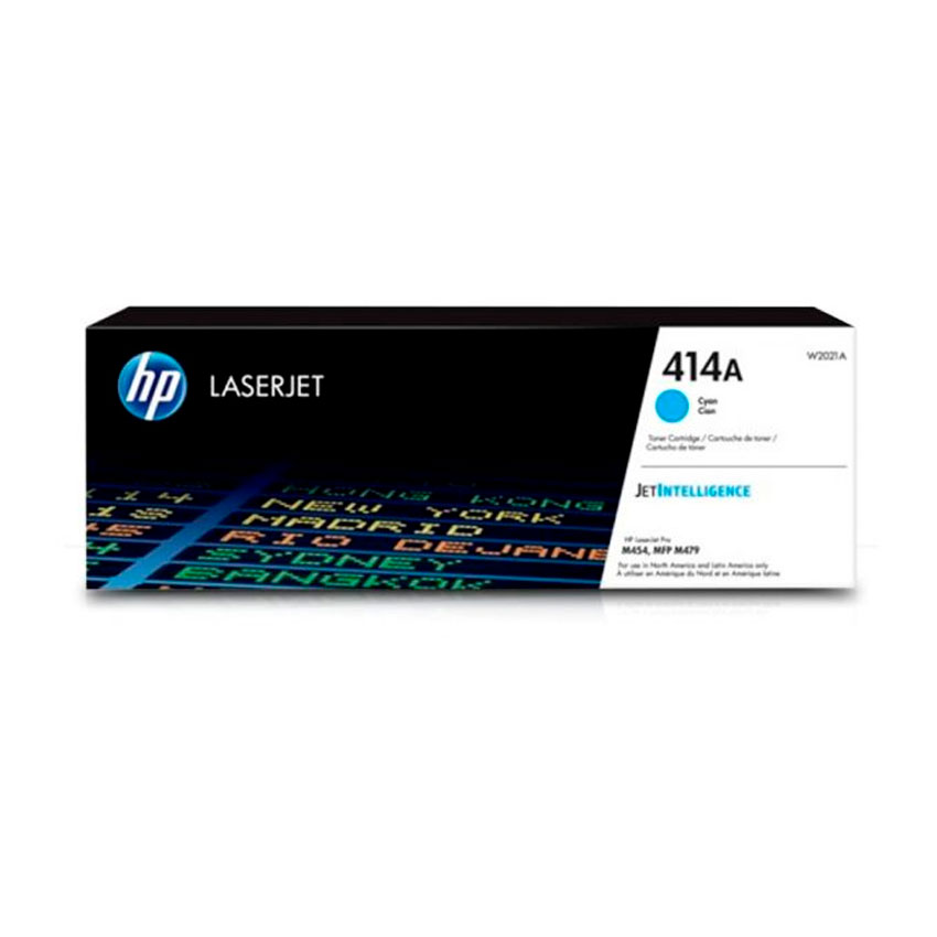 TÓNER HP 414A W2021A CIAN ORIGINAL RENDIMIENTO 2,100 PÁGINAS - 1