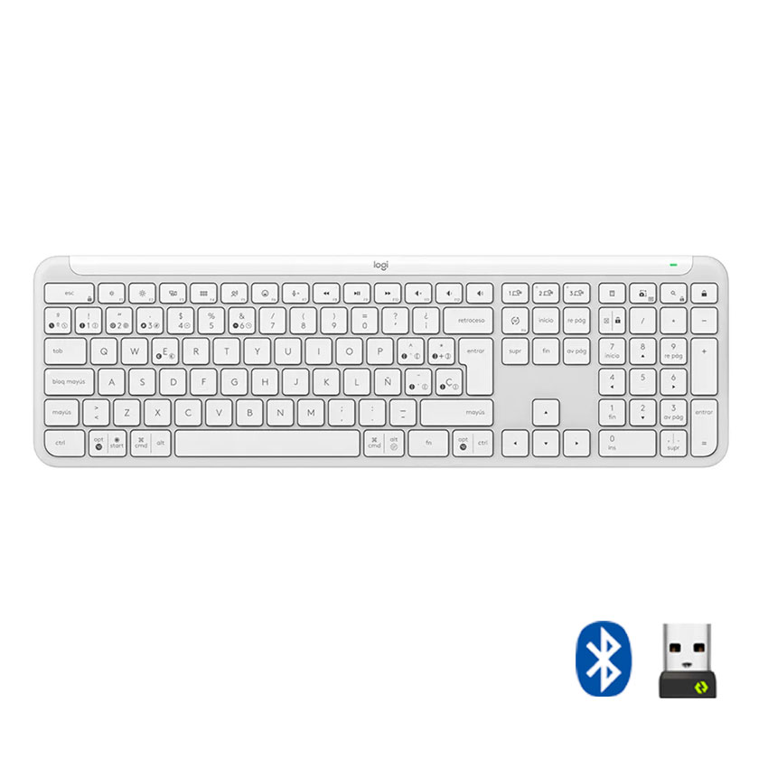 TECLADO LOGITECH SIGNATURE SLIM K950 BLANCO BLUETOOTH Y LOGI BOLT - 1