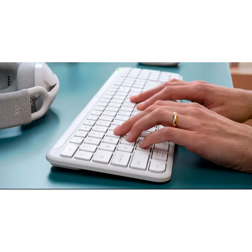 TECLADO LOGITECH SIGNATURE SLIM K950 BLANCO BLUETOOTH Y LOGI BOLT - 4