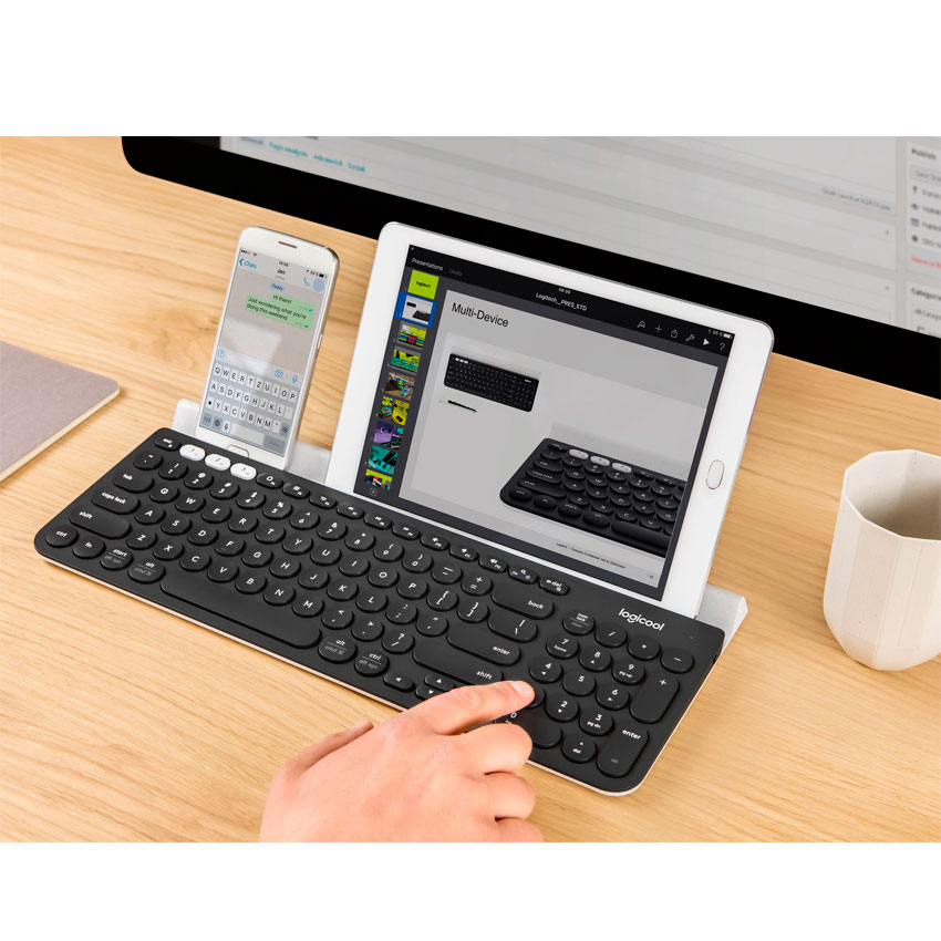 TECLADO LOGITECH K780 MULTI-DEVICE BLUETOOTH + UNIFYING BLANCO - 3