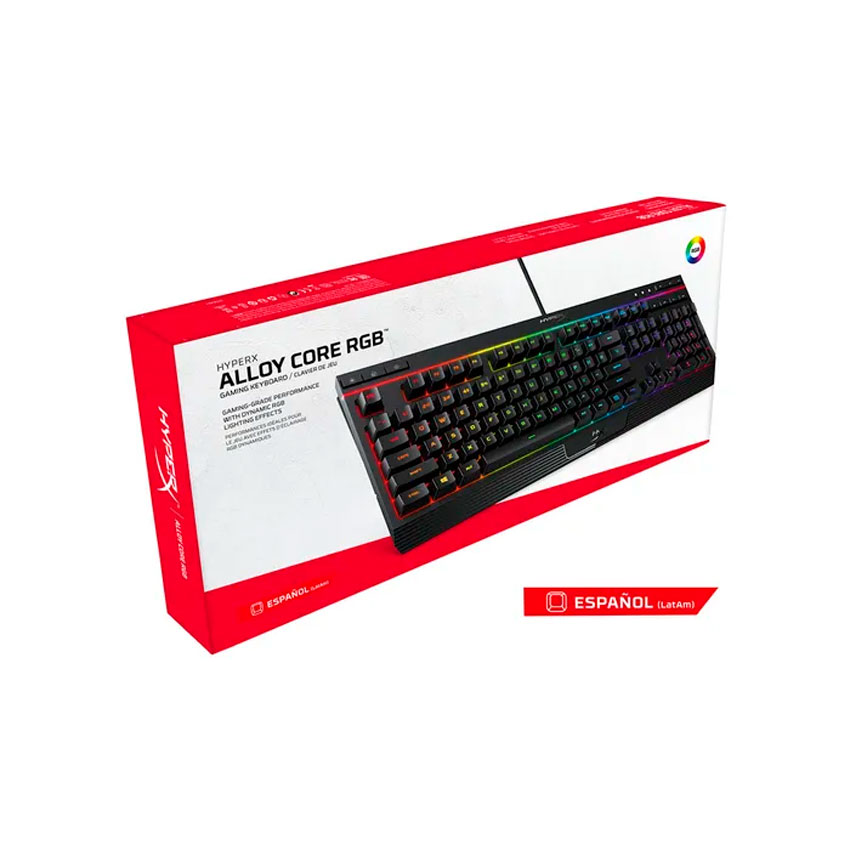 TECLADO HYPERX ALLOY CORE RGB ESPAÑOL NEGRO CON ILUMINACIÓN RGB - 2
