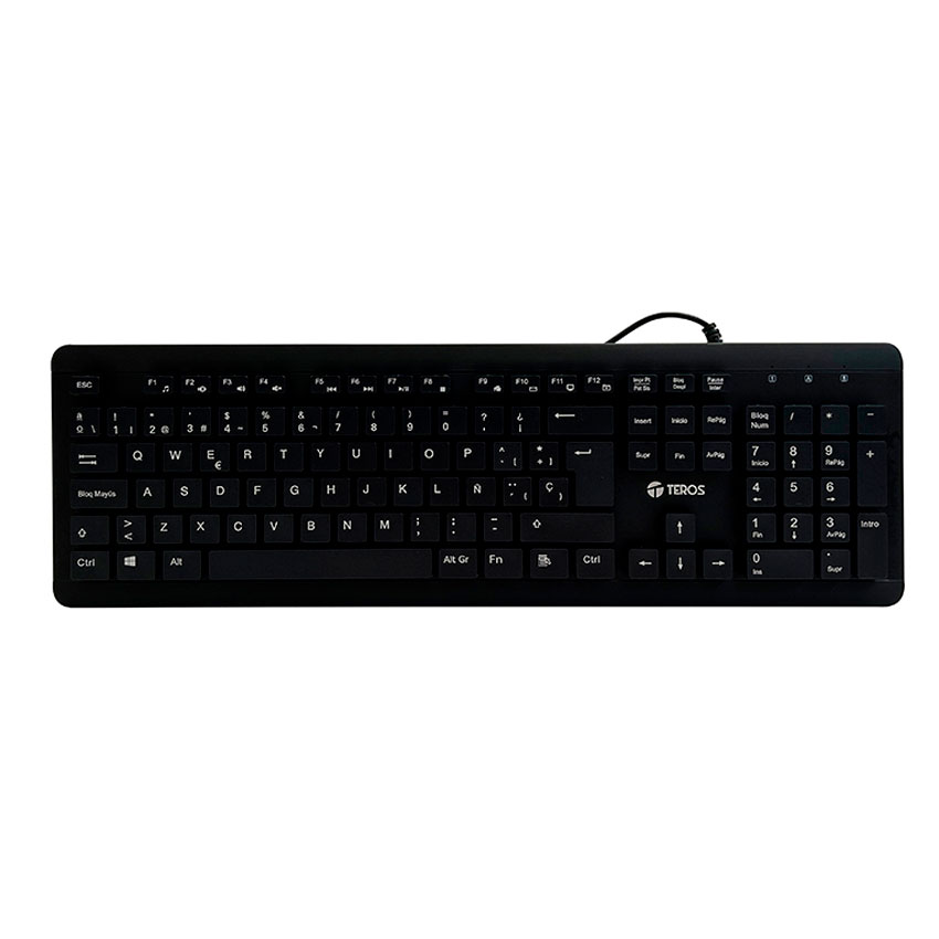 TECLADO LAVABLE TEROS TE-4065N, IPX7, USB, NEGRO - 2
