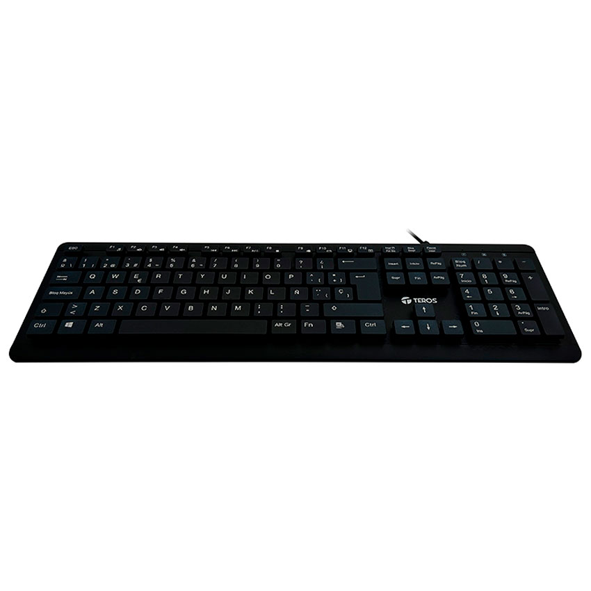 TECLADO LAVABLE TEROS TE-4065N, IPX7, USB, NEGRO - 4