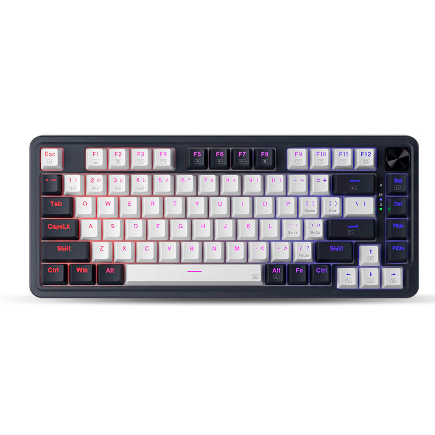 TECLADO REDRAGON UCALPRO-RGB WIRELESS SPANISH K673WB WHITEBLACK - 1
