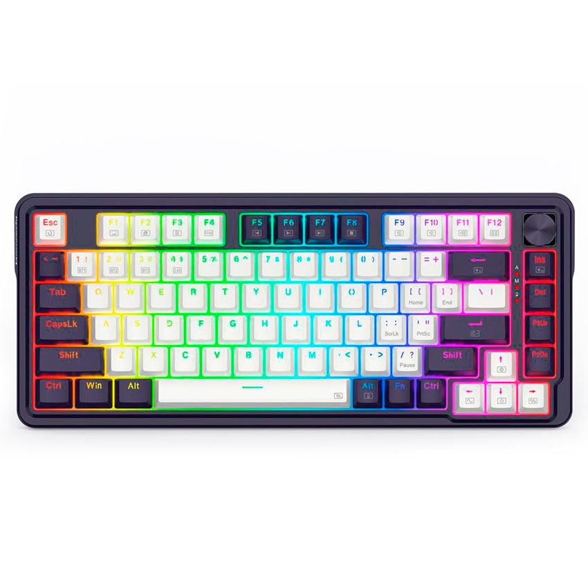 TECLADO REDRAGON UCALPRO-RGB WIRELESS SPANISH K673WB WHITEBLACK - 2