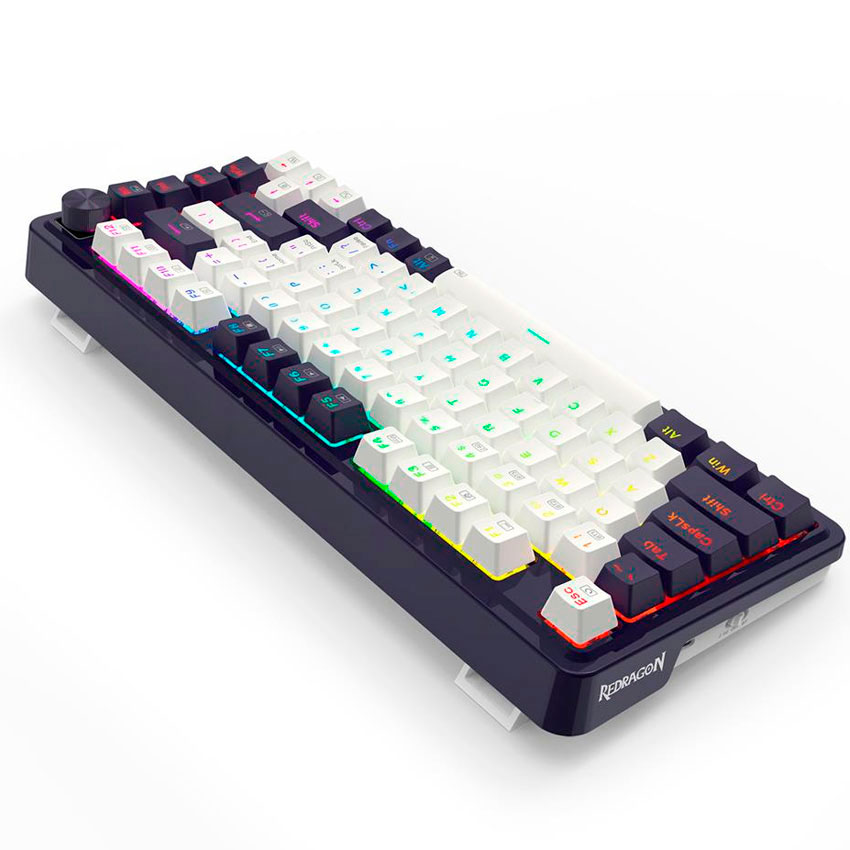 TECLADO REDRAGON UCALPRO-RGB WIRELESS SPANISH K673WB WHITEBLACK - 3