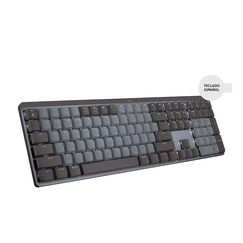 TECLADO MECÁNICO INALÁMBRICO LOGITECH MX MECHANICAL CON RETROILUMINACIÓN LED BLANCA Y SWITCHES DE PERFIL BAJO - 1