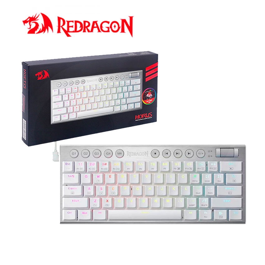 TECLADO REDRAGON HORUS K632-RGB WHITE RED SWITCH - 3