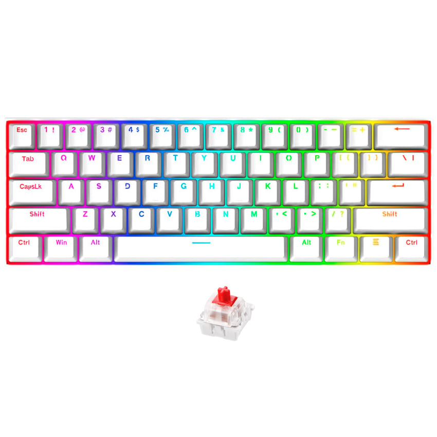 TECLADO GAMER MECÁNICO REDRAGON K630 DRAGONBORN 60% RGB - 1