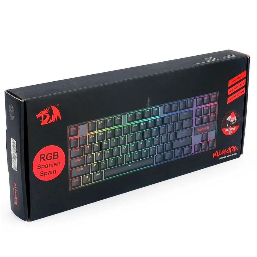 TECLADO MECÁNICO GAMER REDRAGON K552RGB KUMARA BLACK – SWITCH ROJO (ESPAÑOL) - 4