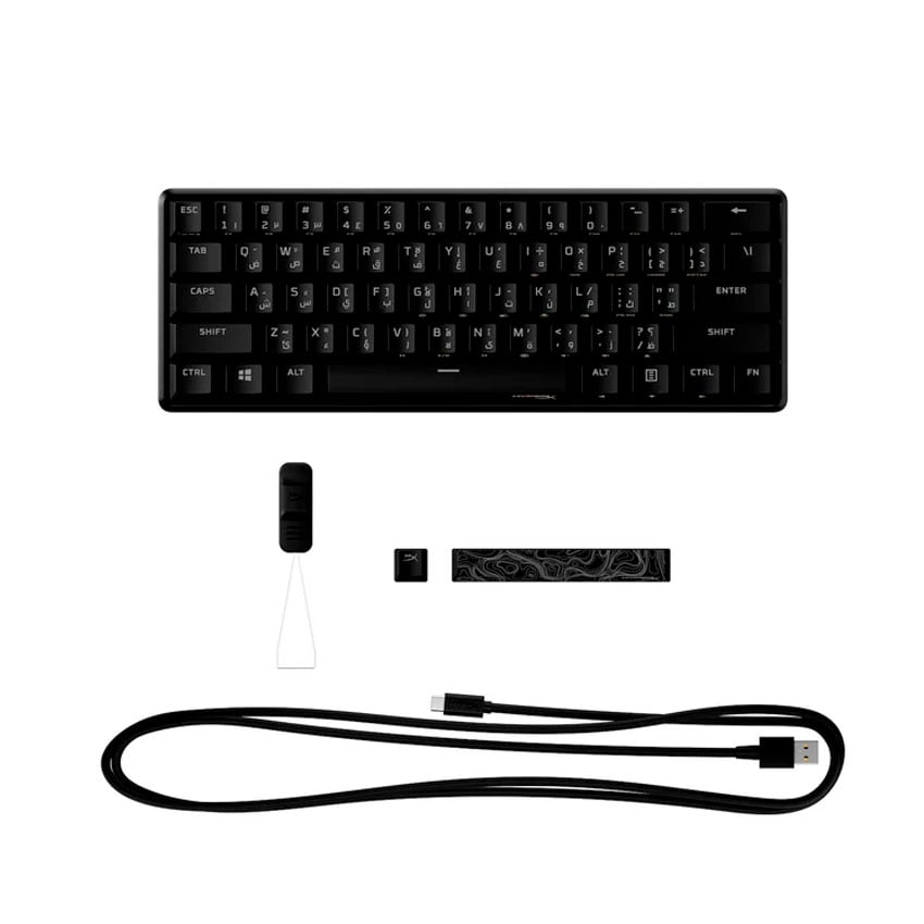 TECLADO MECÁNICO HYPERX ALLOY ORIGINS 60 RGB RED - 4