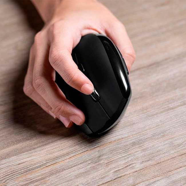 MOUSE INALÁMBRICO VERTICAL KLIP XTREME EVERREST KMW-390 – 2.4 GHZ, 1600 DPI, ERGONÓMICO - 3