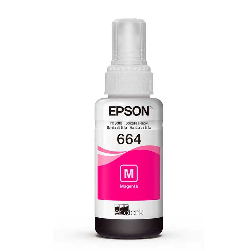 BOTELLA DE TINTA EPSON MAGENTA T664 – ORIGINAL DE ALTO RENDIMIENTO - 2
