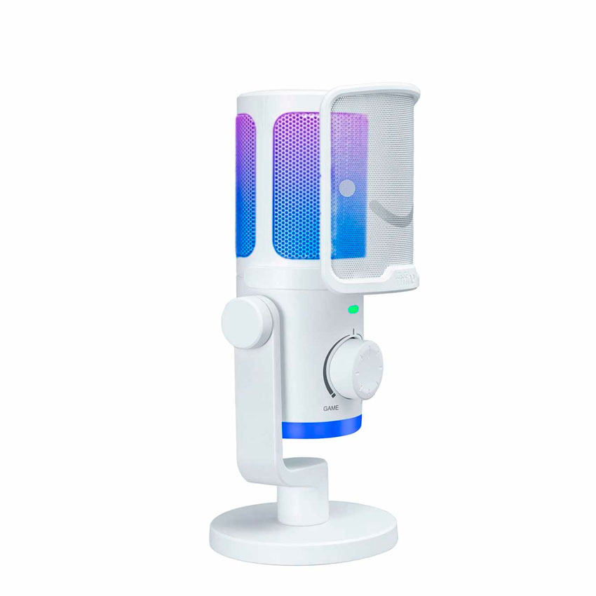 MICRÓFONO FIFINE AM6 WHITE – CONDENSADOR RGB - 3