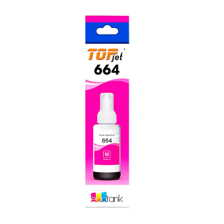 TINTA COMPATIBLE TOP JET T664 MAGENTA 70MLCON EPSON ECOTANK - 1