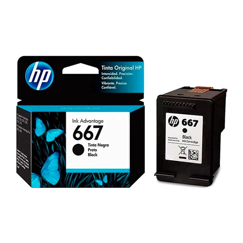 TINTA HP 667 TRICOLOR ORIGINAL PARA DESKJET INK ADVANTAGE - 1