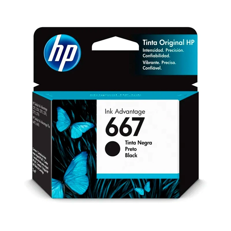 TINTA HP 667 TRICOLOR ORIGINAL PARA DESKJET INK ADVANTAGE - 2
