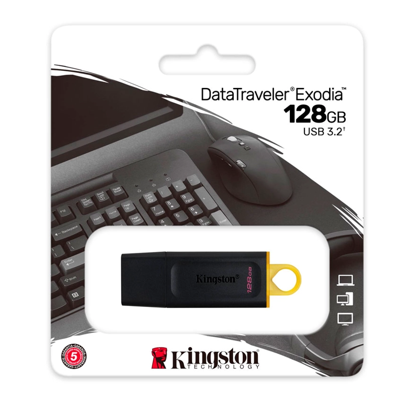 UNIDAD FLASH USB KINGSTON DATATRAVELER EXODIA 128GB USB 3.2 GEN 1 - 1