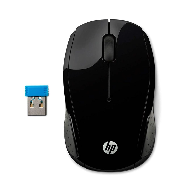 MOUSE INALÁMBRICO HP 200 NEGRO X6W31AA – DISEÑO ERGONÓMICO Y PRECISO - 1