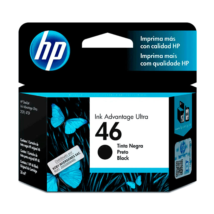 TINTA HP 46 NEGRO CZ637AL DESKJET 2529 4729 5739 - 1