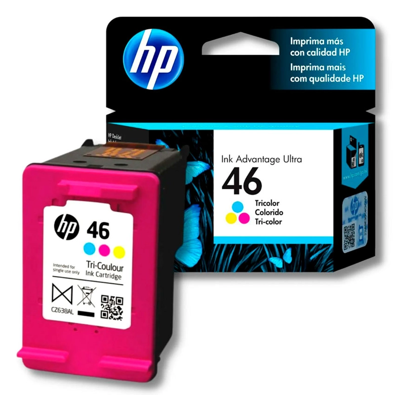 TINTA HP 46 TRICOLOR CZ638AL DESKJET 2529 4729 5739 ORIGINAL - 2