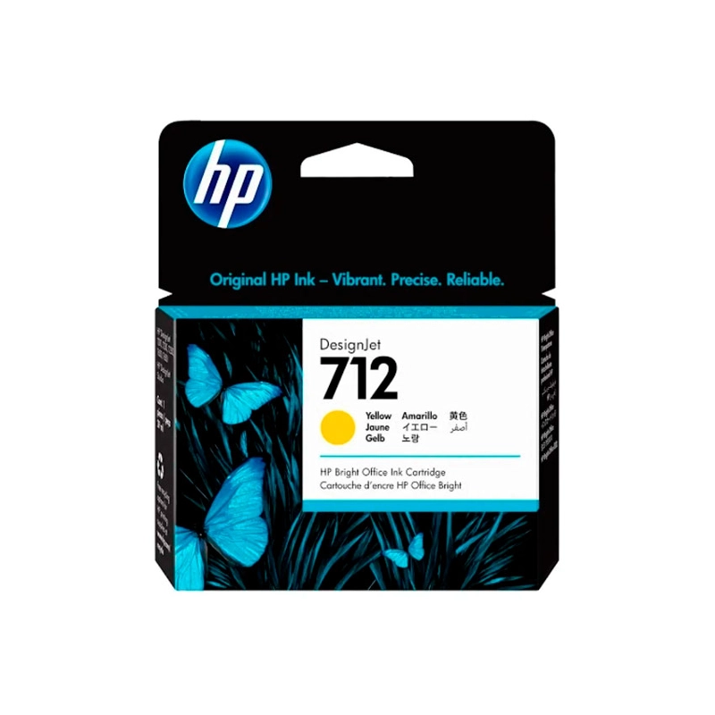 CARTUCHO DE TINTA HP 712 ORIGINAL 3ED69A 29 ML AMARILLO - 1