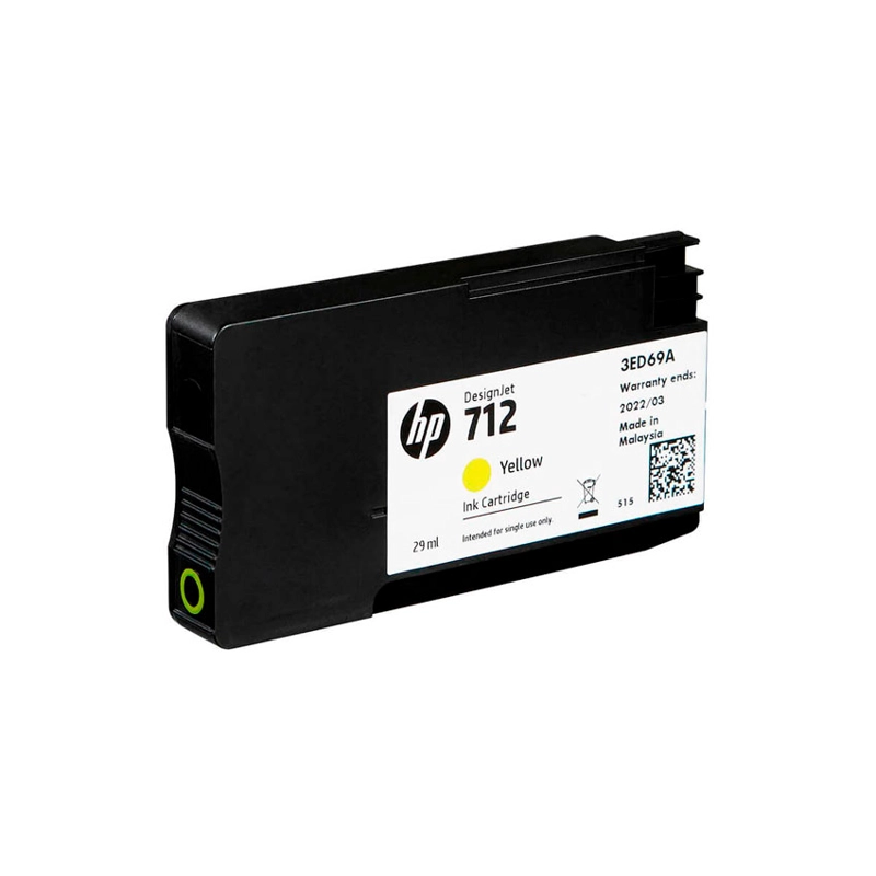 CARTUCHO DE TINTA HP 712 ORIGINAL 3ED69A 29 ML AMARILLO - 2