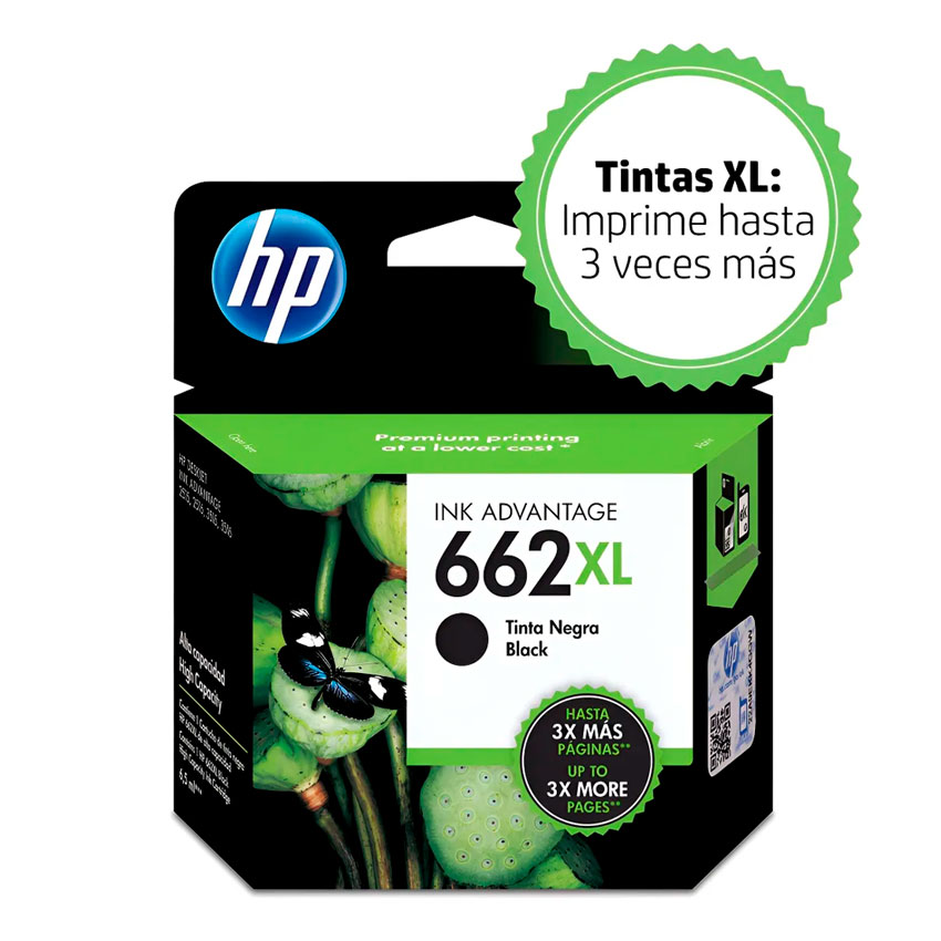 CARTUCHO DE TINTA NEGRA HP 662XL DE 6,5 ML - 1