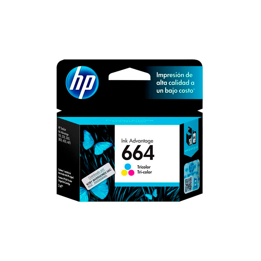 TINTA HP 664 TRICOLOR F6V28AL – CALIDAD Y RENDIMIENTO GARANTIZADO - 1